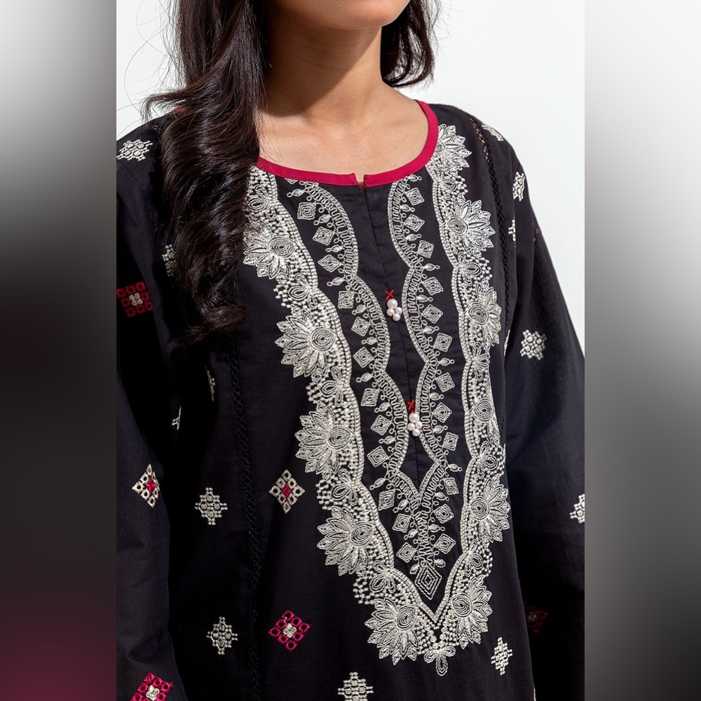 Beechtree Black Casual Long Sleeve 2 Piece Dress - Picture 3 of 13
